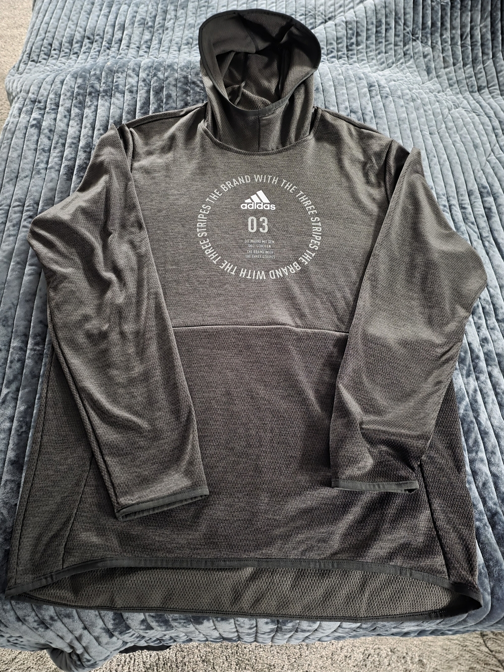 $10 adidas Men’s Gray Hooded Performance Sweater